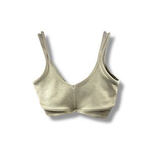 BuffBunny Ribbed Sports Bra in Tan Women’s Size S